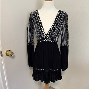 Misguided Black and White Dress